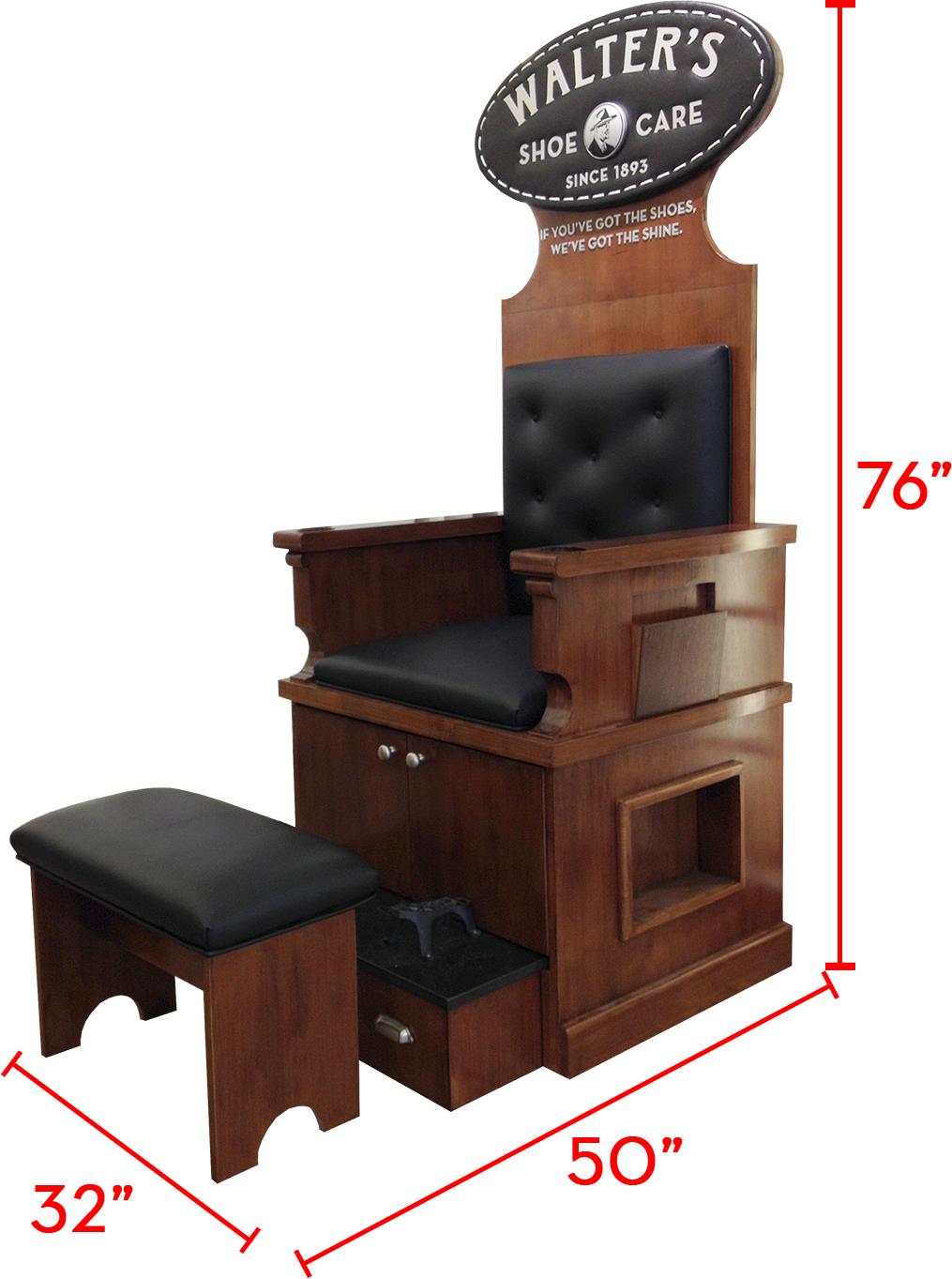 Mobile Shoe Shine unit dimensions